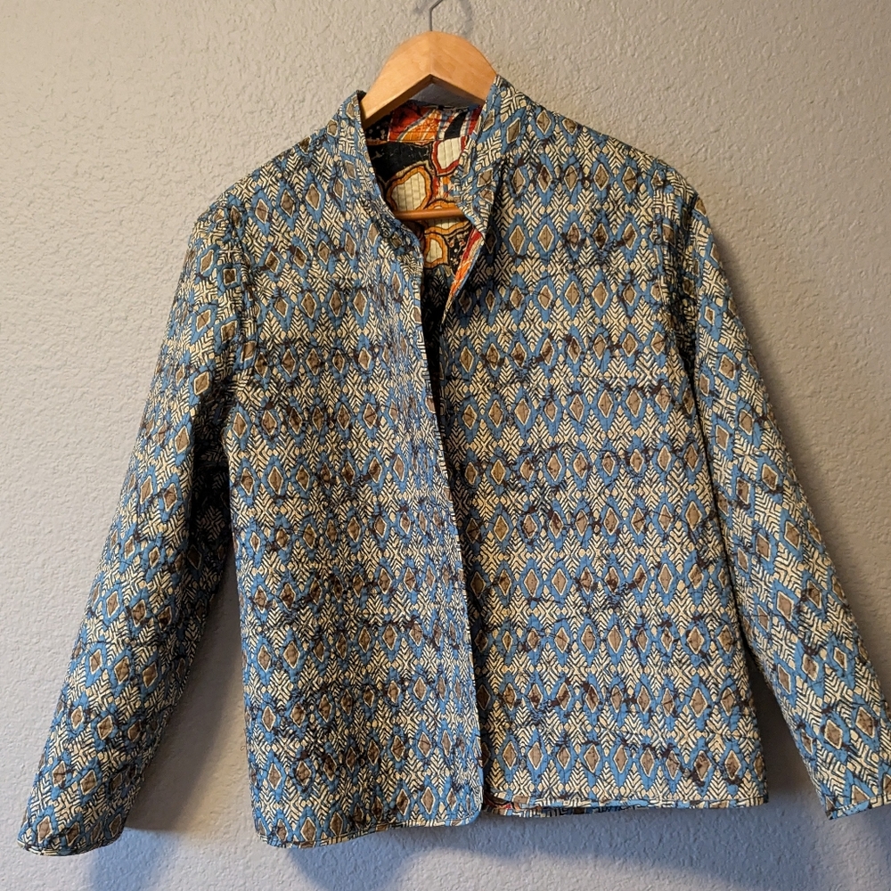 Alfred Dunner Patchwork Jacket Open Front Multico… - image 3